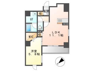 ポルタニグラサウス(2LDK/2階)の間取り写真