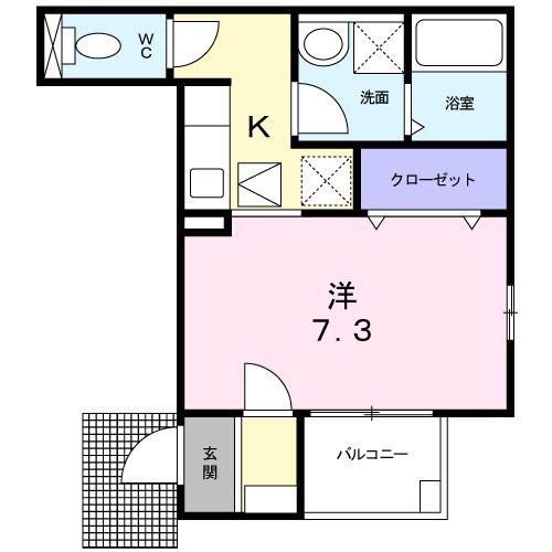 アゼリア鮫洲(1K/1階)の間取り写真