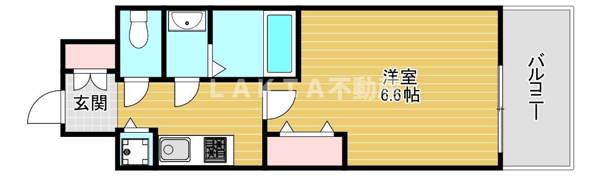 レジュールアッシュ アーバンリッシュ(1K/7階)の間取り写真