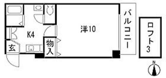第12平勝ビル(1K/5階)の間取り写真