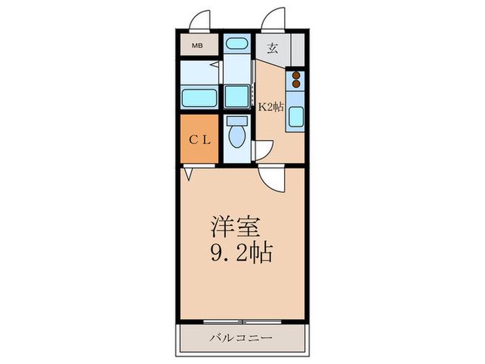 アビタシオン花の樹(1K/4階)の間取り写真
