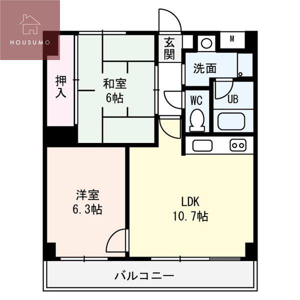 ルミエール(2LDK/4階)の間取り写真