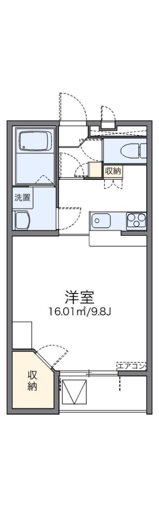 レオパレス我孫子(1K/3階)の間取り写真