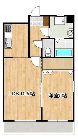 パンダビル(1LDK/5階)の間取り写真