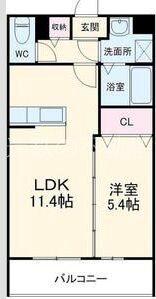 SJT HAMAKITA(1LDK/3階)の間取り写真