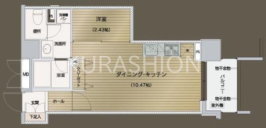 レジデンシャルヒルズ・ヴィラ・スタイル(1LDK/2階)の間取り写真