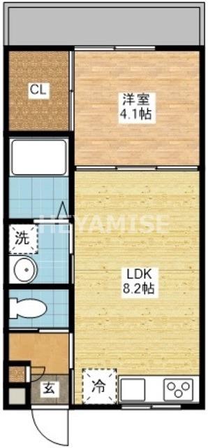 MODERN PALAZZOレイール(1LDK/3階)の間取り写真