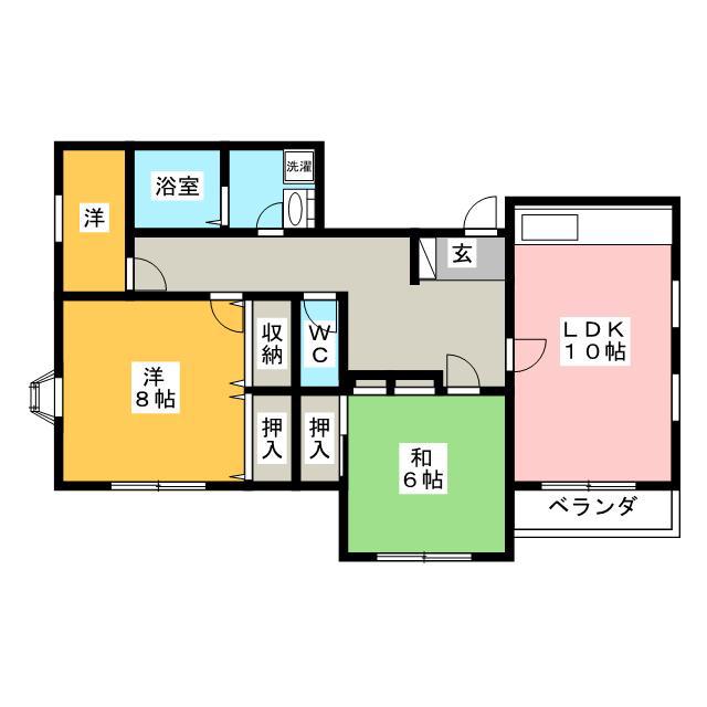サマックスTH(2SLDK/2階)の間取り写真