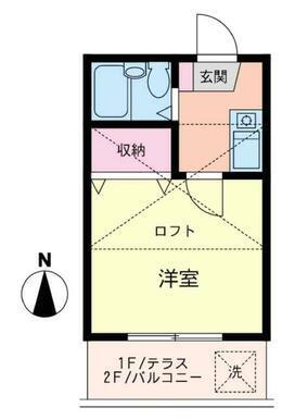 リエス弘明寺(1K/1階)の間取り写真