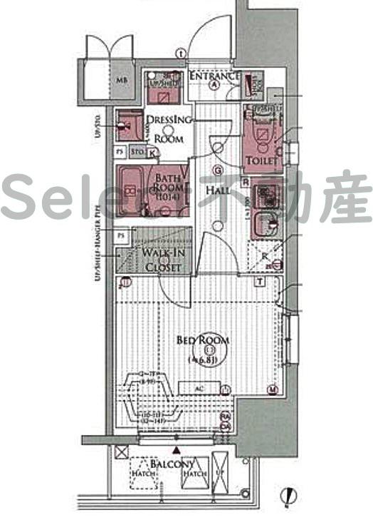 エステムプラザ名古屋丸の内(1K/13階)の間取り写真