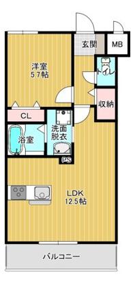 M S SUITE(1LDK/3階)の間取り写真