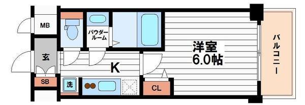 プレサンス松屋町ヴェルデス(1K/11階)の間取り写真