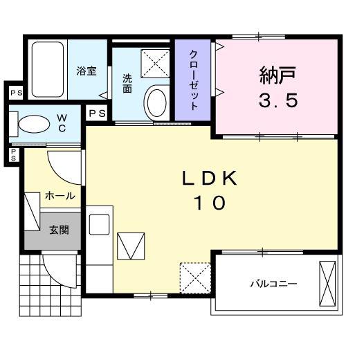 サンセールヤマビコ(1LDK/1階)の間取り写真