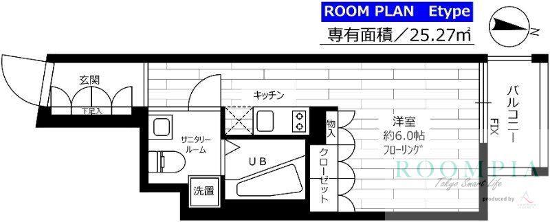 グランドコンシェルジュ都立大学(ワンルーム/2階)の間取り写真