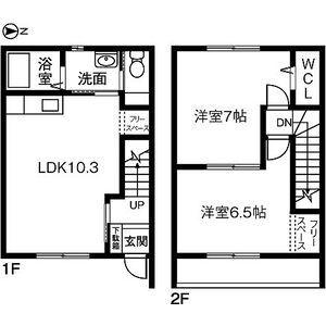 REVEUR(2LDK/1階)の間取り写真