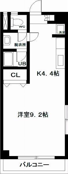 JR日豊本線 宮崎駅 徒歩8分 7階建 築24年(ワンルーム/3階)の間取り写真