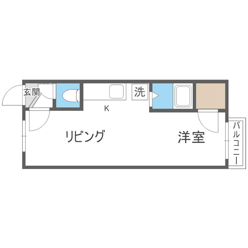カサデューク澄川(1LDK/3階)の間取り写真