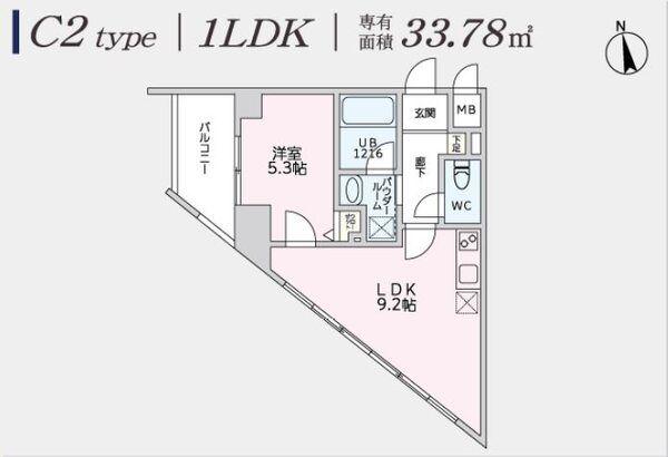 N・サンバレー(1LDK/4階)の間取り写真