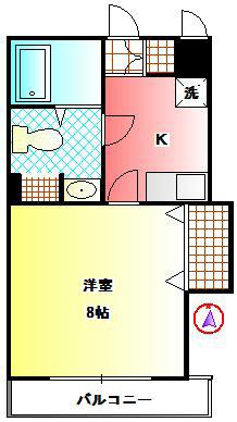 エクセル東海(1K/2階)の間取り写真