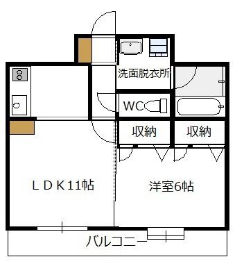 AD・GRAYSII(1LDK/9階)の間取り写真