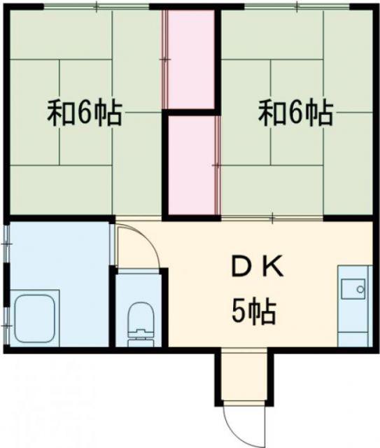 第一森本マンション(2K/2階)の間取り写真