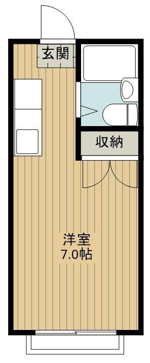リンデンバウム(ワンルーム/1階)の間取り写真