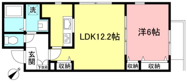 ペルルドール(1LDK/3階)の間取り写真