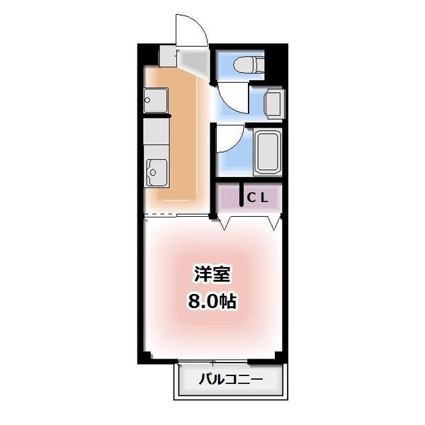 サープラスワン御宮前(1K/2階)の間取り写真