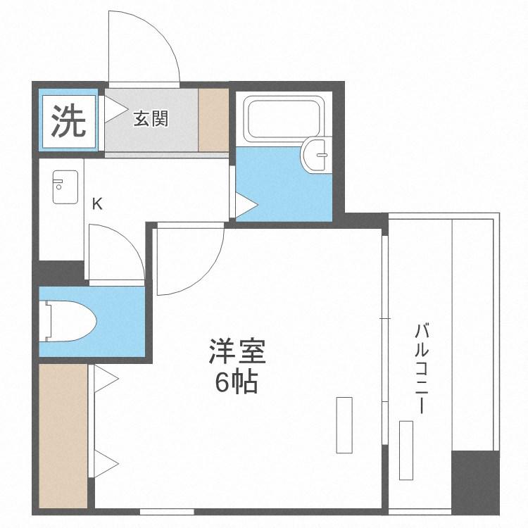 プレサンス西心斎橋(1K/10階)の間取り写真