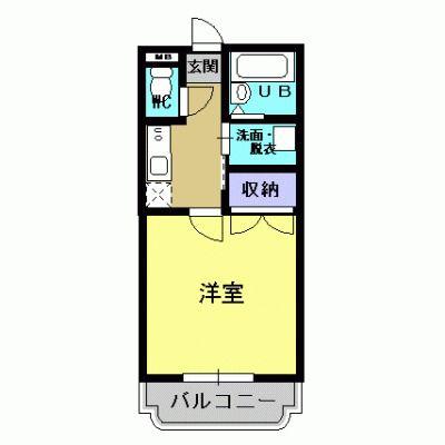 KB21(1K/4階)の間取り写真