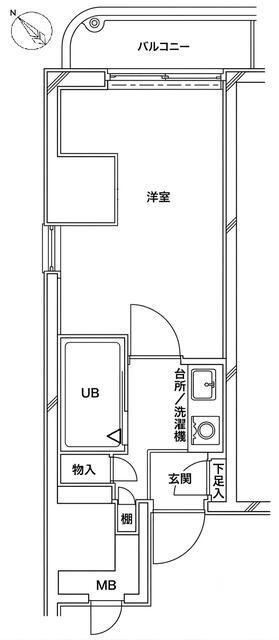 ダイホープラザ千駄木(1K/11階)の間取り写真