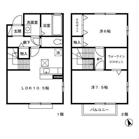 トレスコート(2LDK/1階)の間取り写真