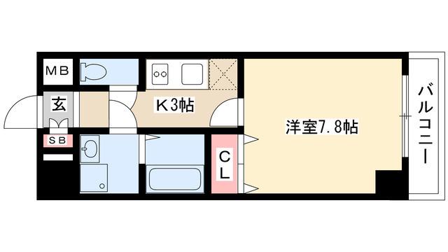 グランツ昭和館(1K/9階)の間取り写真