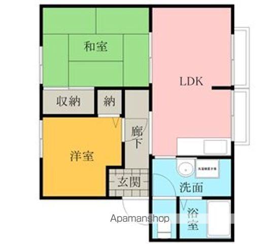 サンライフ西大路(2LDK/1階)の間取り写真