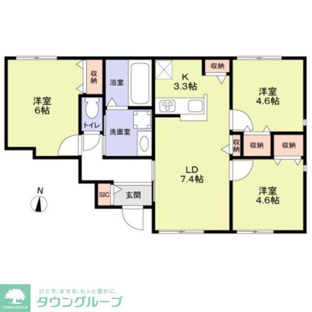 プレステージヴィラ(3LDK/1階)の間取り写真