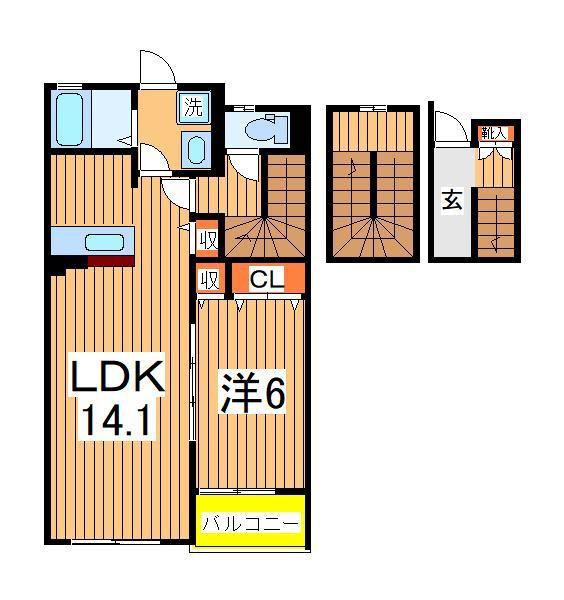 リヴェール ヴィラⅠ(1LDK/3階)の間取り写真