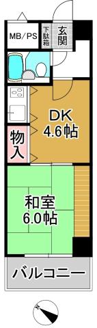 ロイヤルリゾート琵琶湖グランデ(1DK/8階)の間取り写真