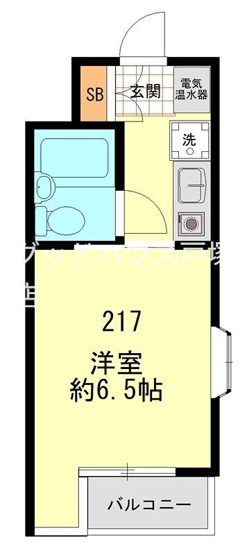 日神パレス戸塚(1K/2階)の間取り写真