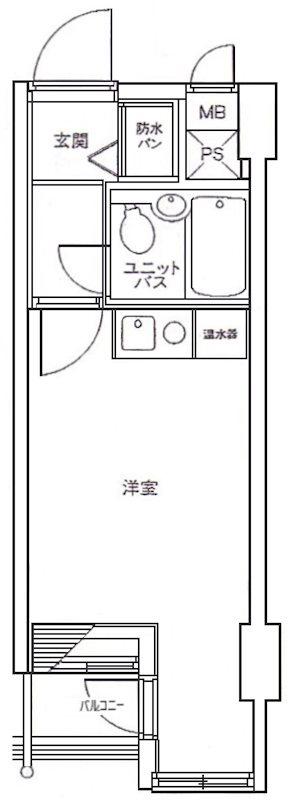 エクレール南馬込(ワンルーム/2階)の間取り写真