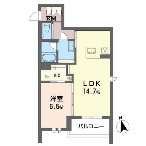 シャーメゾンプレミアス大津(1LDK/3階)の間取り写真