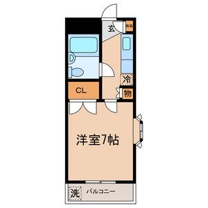 エクセルマロンー宮前3丁目-(1K/3階)の間取り写真