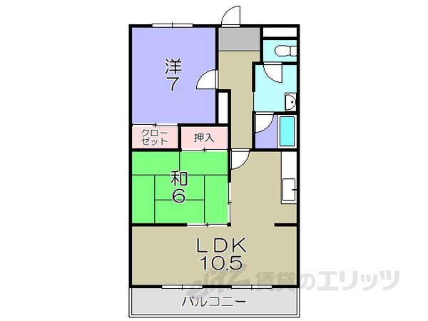 川崎マンション壱番館(2LDK/3階)の間取り写真