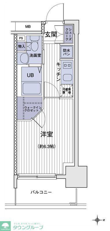 エスティメゾン大島(1K/2階)の間取り写真