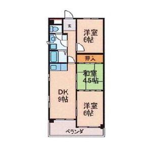 シーズンコート牧の里B(3DK/2階)の間取り写真