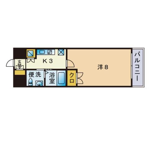 セントレジデンス西公園(1K/2階)の間取り写真