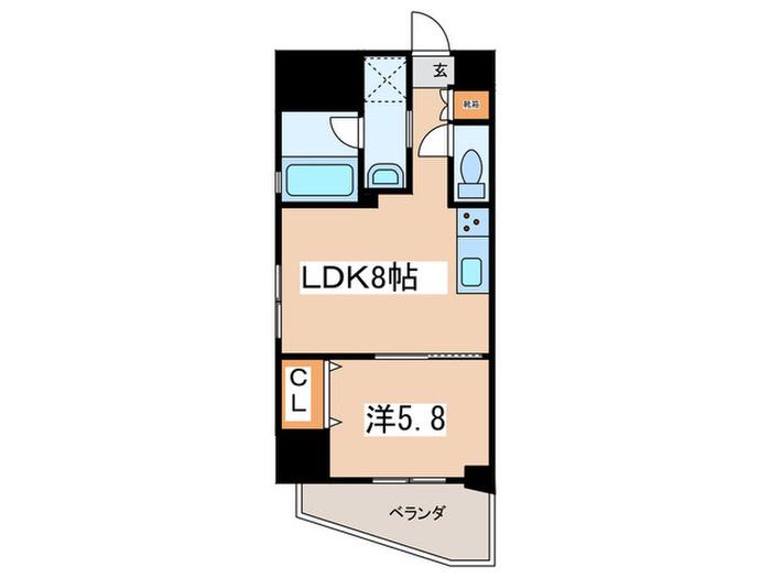 B CITY APARTMENT 杉並 高井戸(1LDK/5階)の間取り写真
