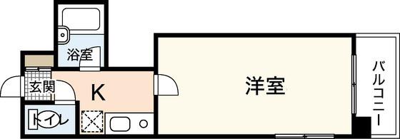 多田ビル(1K/3階)の間取り写真