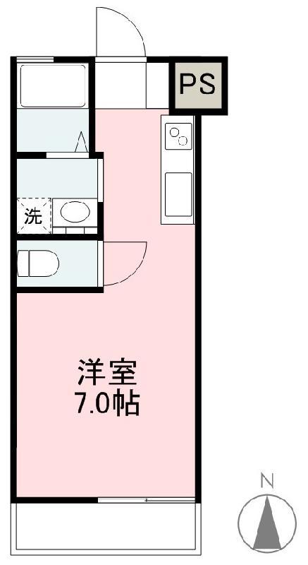 プレシャスタイム松島(1K/3階)の間取り写真