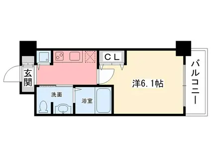 エスリード西宮北口II(1K/4階)の間取り写真