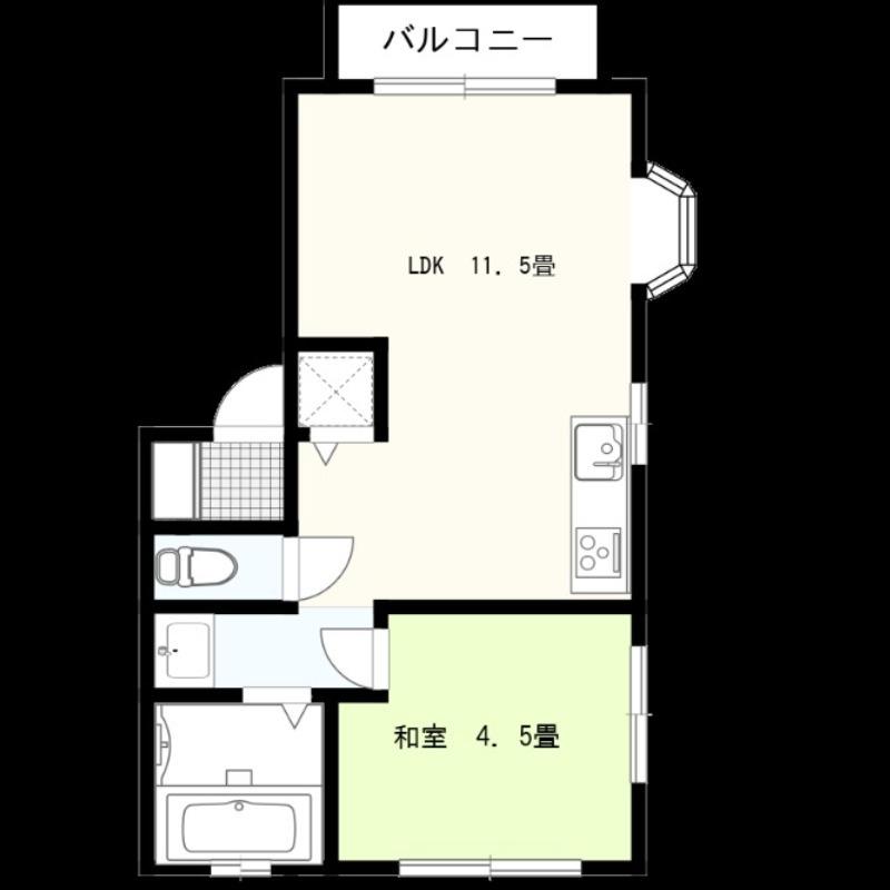 カーペンターハウスPT.1(1LDK/2階)の間取り写真